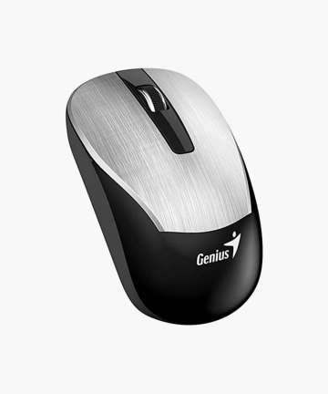 Mouse Inalambrico ECO-8015 Plata Genius (Recargable)